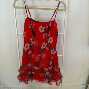 Bardot Red Floral Dress